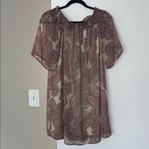 Paisley off the shoulder dress